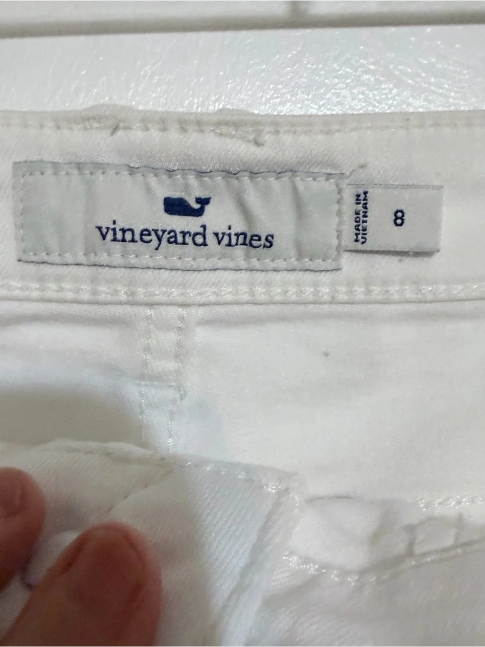 Vineyard Vines White Denim Skirt western country concert sz 8